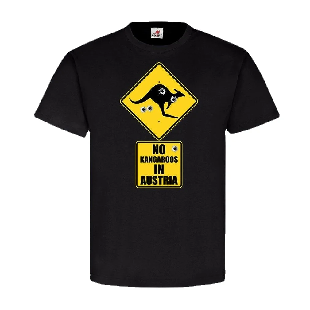 No Kangaroos In Austria. Funny Austria Warning Label Australia T-Shirt. Summer Cotton O-Neck Short Sleeve Mens T Shirt New S-3XL