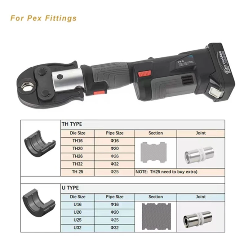 PZ1930 Automatic Hydraulic Press Tool Multistrato Manual Handle Crimping Press Fitting Stainless Steel Material Multilayer Pipe