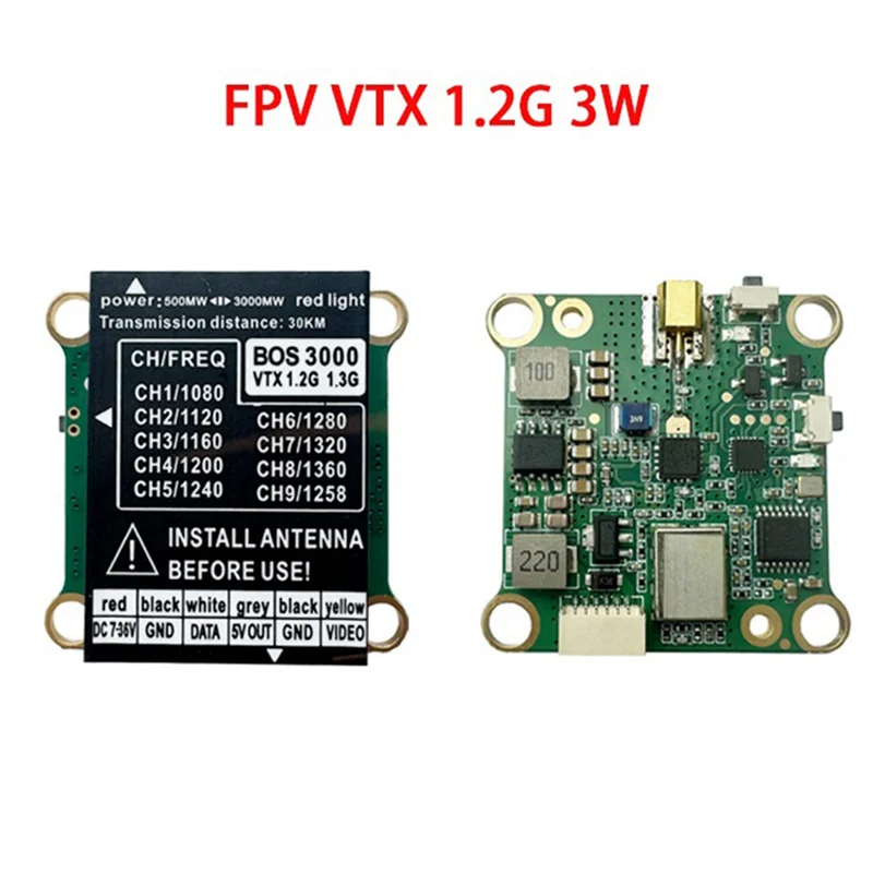 AC57-1.2G 1,3G 3W VTX High Power 3000Mw 9-Kanal FPV Sender PAL/NTSC Für RC DIY FPV Drone