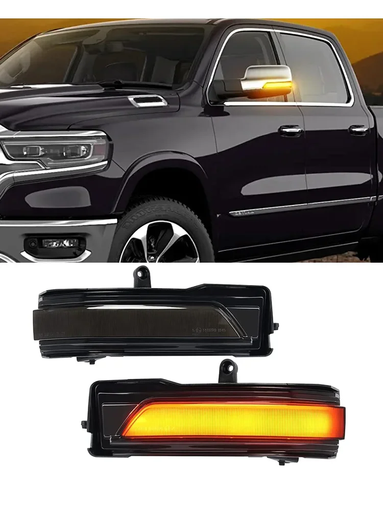 2 Stück/Paar LED-Blinker für Seitenspiegel, passend für Dodge Ram 1500 2019-2022, Autozubehör, Blinkleuchte