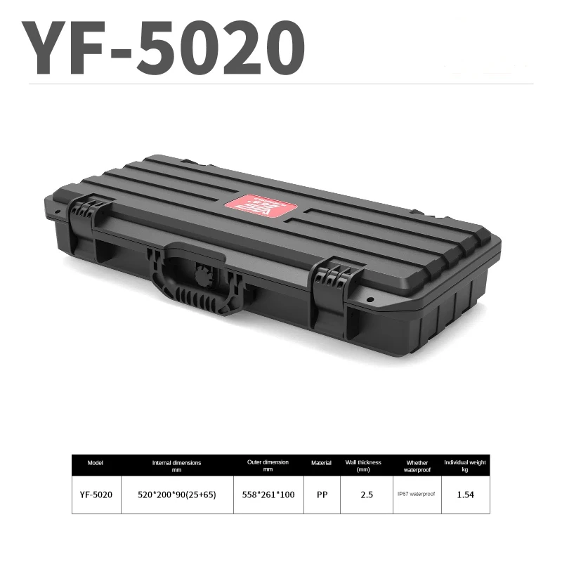 Portable Hard Toolbox Plastic Case Camera Photography Sights Equipment Safety Box Instrument Large Sturdy Storage Box With Foam