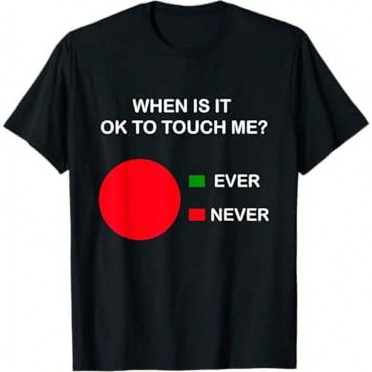Newest Design Don't Touch Me Never Touch Me Circle Graph Introvert Gift T-Shirt Unisex Casual Graphic Tee For Men Women Top