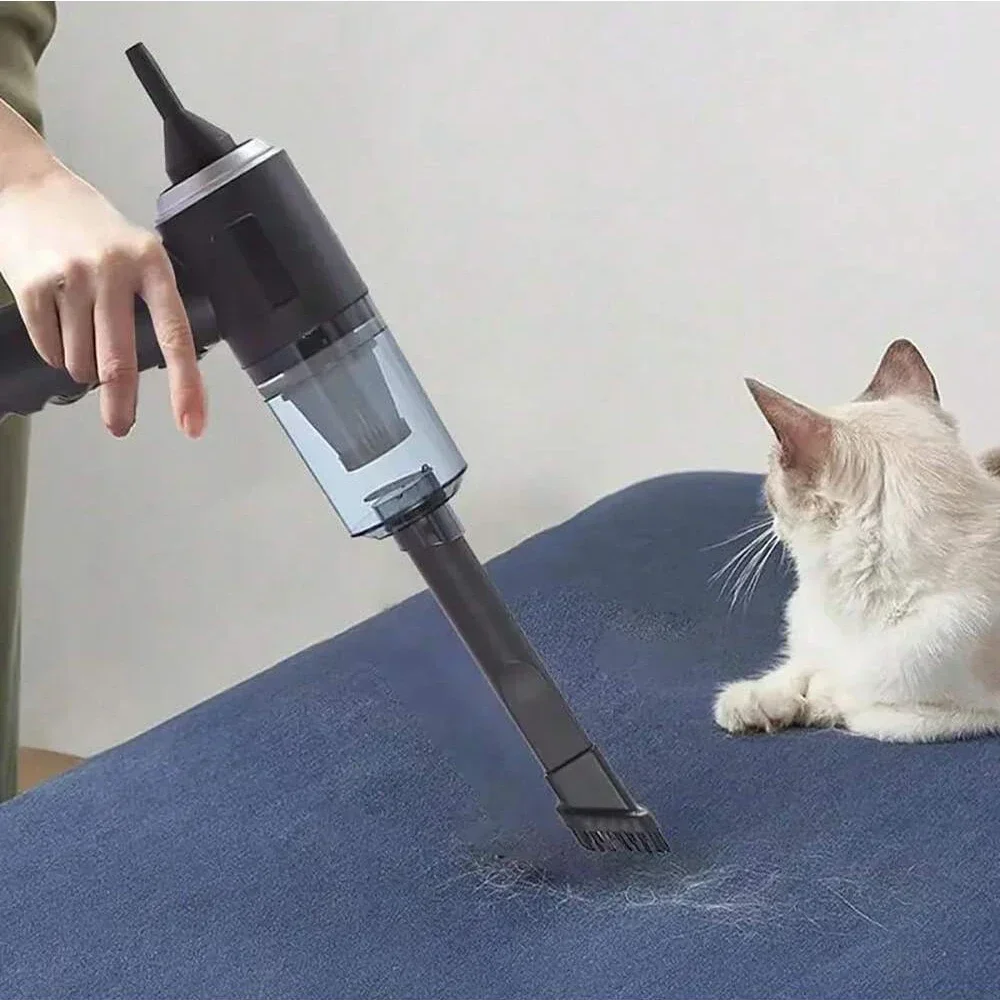 Car Vacuum Cleaner, Wireless Charging, Dual-purpose Suction and Blowing, Small Mini Handheld, High Power for Car Interior