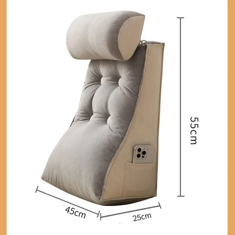 Reading Pillow Adult Kids Reading Pillow with Detachable Neck Roll Back Pillows for Reading Watching TV Gaming and Relaxing