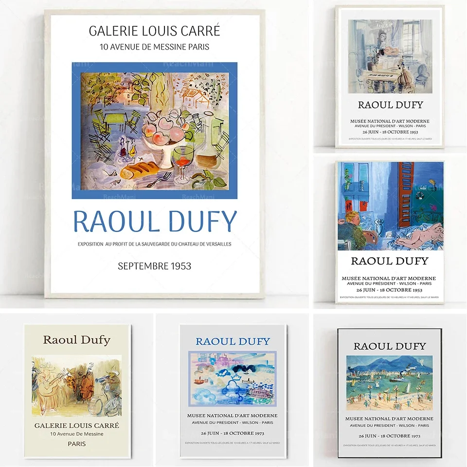 

Raoul Dufy art exhibition print, modern art, museum print decoration poster