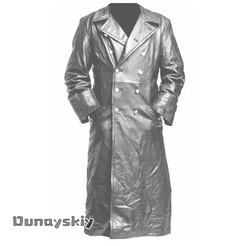 RWW2 MILITARY Cosplay Costume Vintage Leather Jacket For Men Medieval Coat Halloween Party Role-playing Uniform Suit s-2xl 코스프레