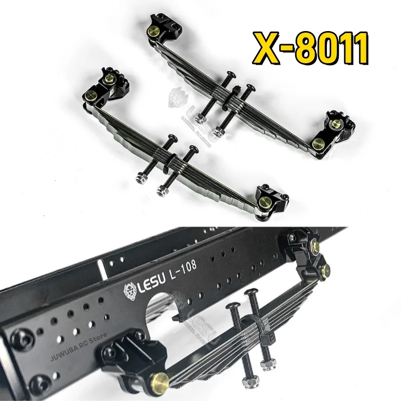 LESU RC Model Truck Power Front Axle Leaf Spring Front Suspension X-8011 For Tamiya 1/14 RC Tractor Truck Parts Accessories