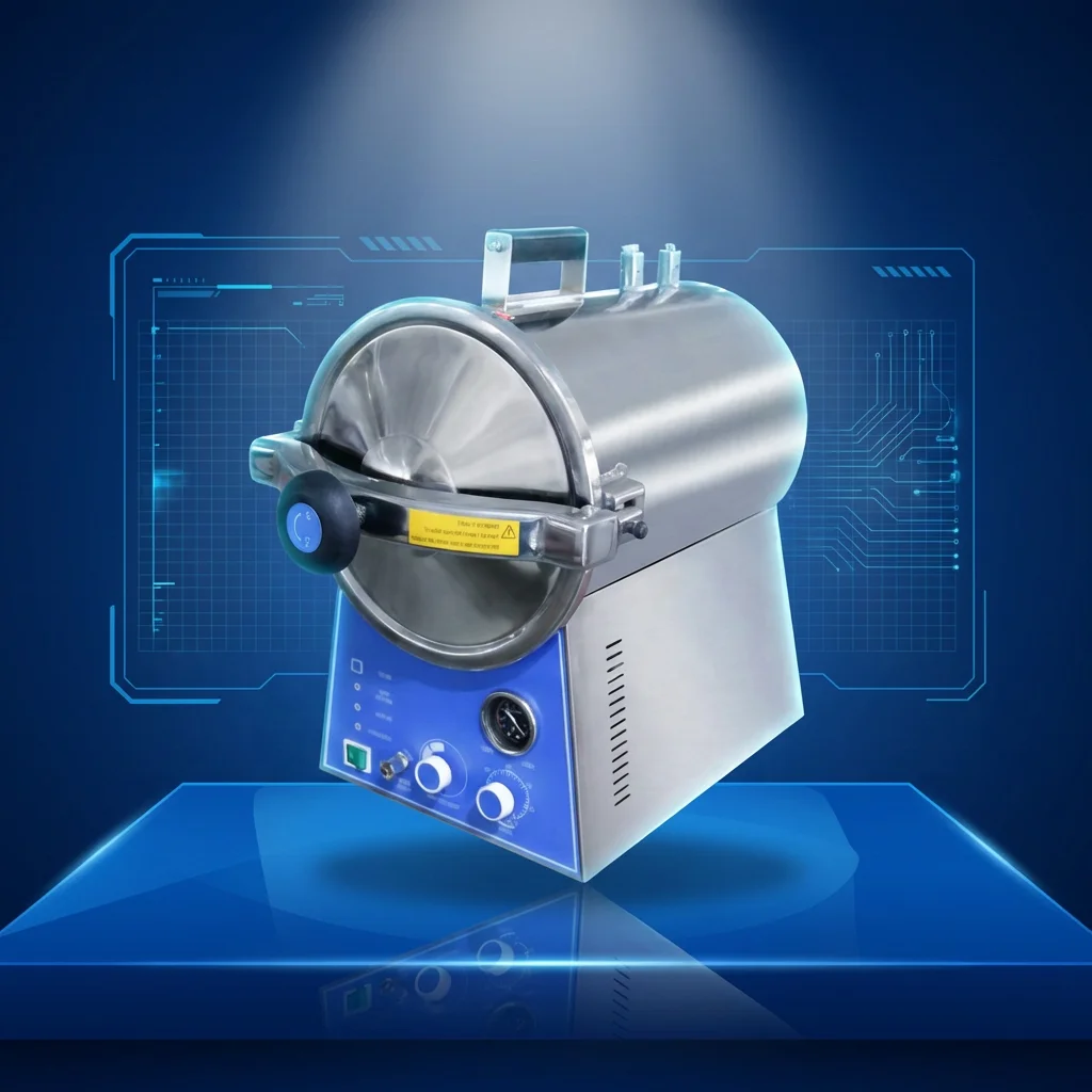 

24L Tabletop Pressure Steam Sterilizer - All Stainless Steel Medical Autoclave