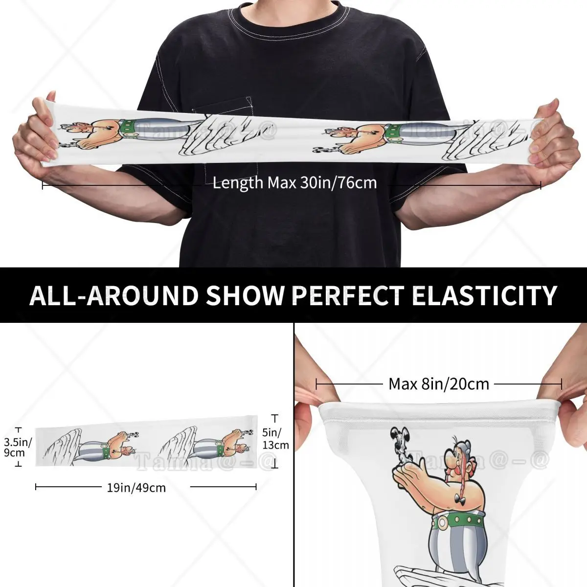 Custom Dogmatix Asterix And Obelix UV Protection Arm Sleeves Men Women Athletic Sports Funny Anime Tattoo Cover Up for Hiking