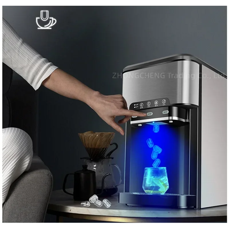 HZB-25YLR ice machine office business place cold water and hot water ice-making one desktop water dispenser ice machine