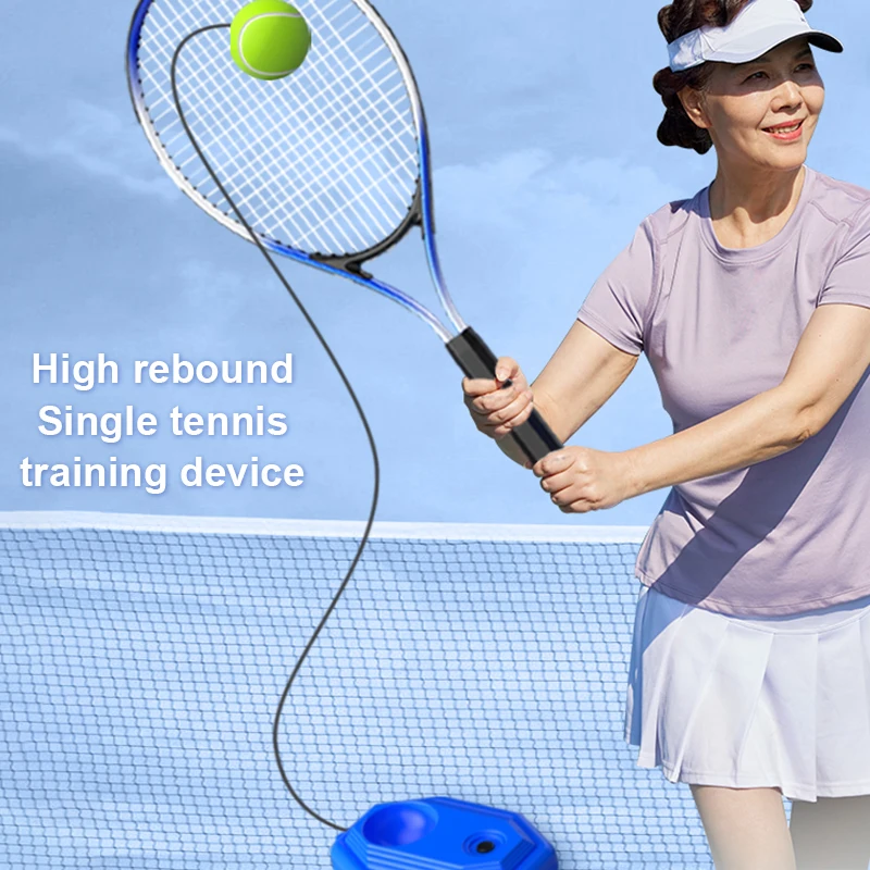 Single Tennis Set Training Tennis Cord Trainer Base Rebound Cord Tennis Trainer colore casuale