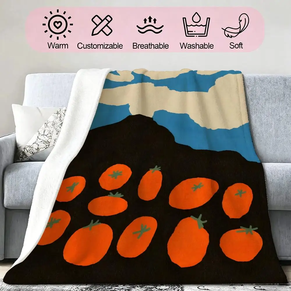 Eniko K-Katalin Eged Famous Artist Throw Soft Cozy Flannel Blanket for Couch Sofa Bed, Mid-Century Modern Art Lover Gift