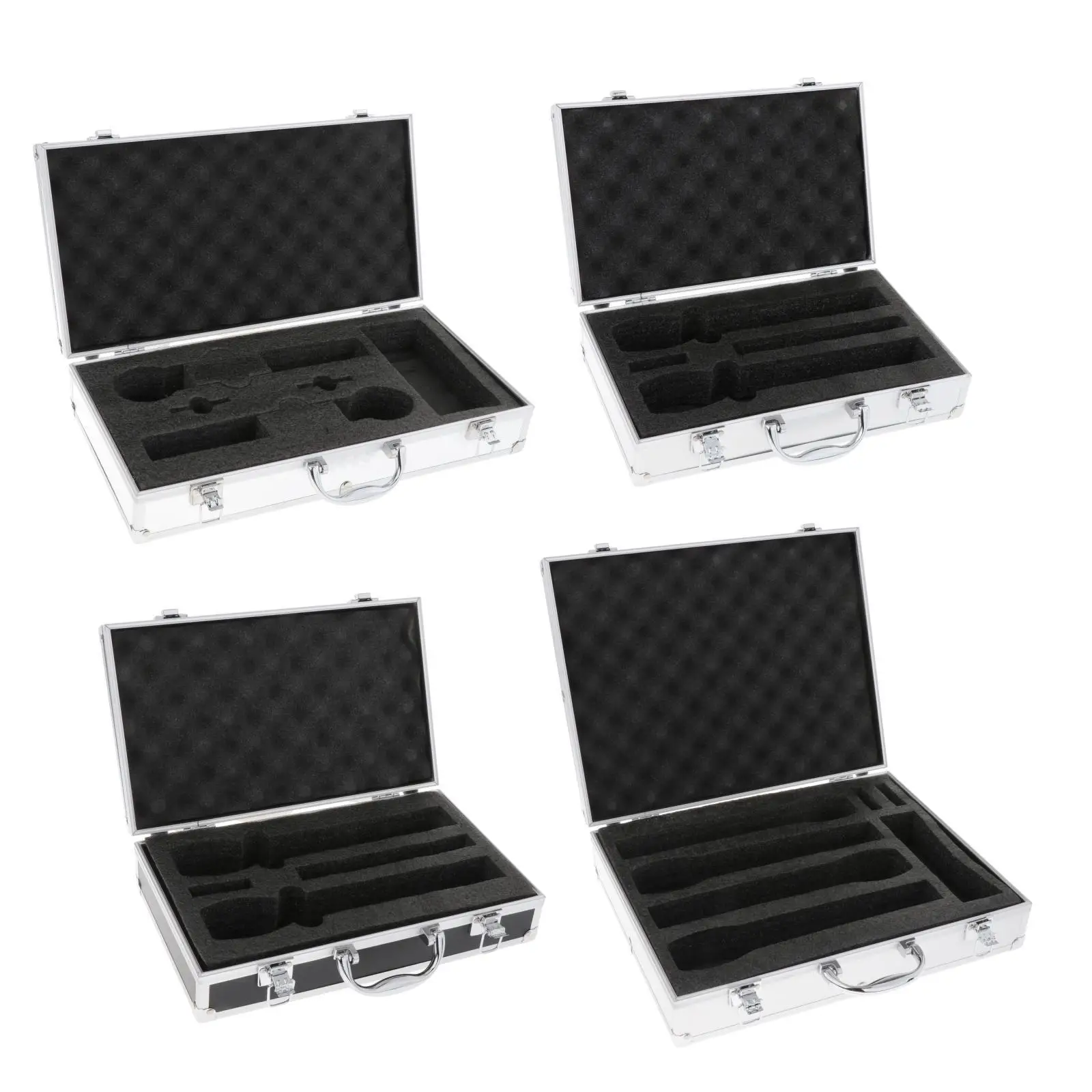 

Microphone Carry Case Impact Resistant Professional with Sponge Aluminum Mic Case Hard for Singing Chat Stage