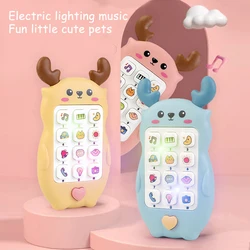 Baby Phone Toy Music Sound Telephone Sleeping Toys With Teether Simulation Phone Kids Infant Early Educational Toy Kids Gifts