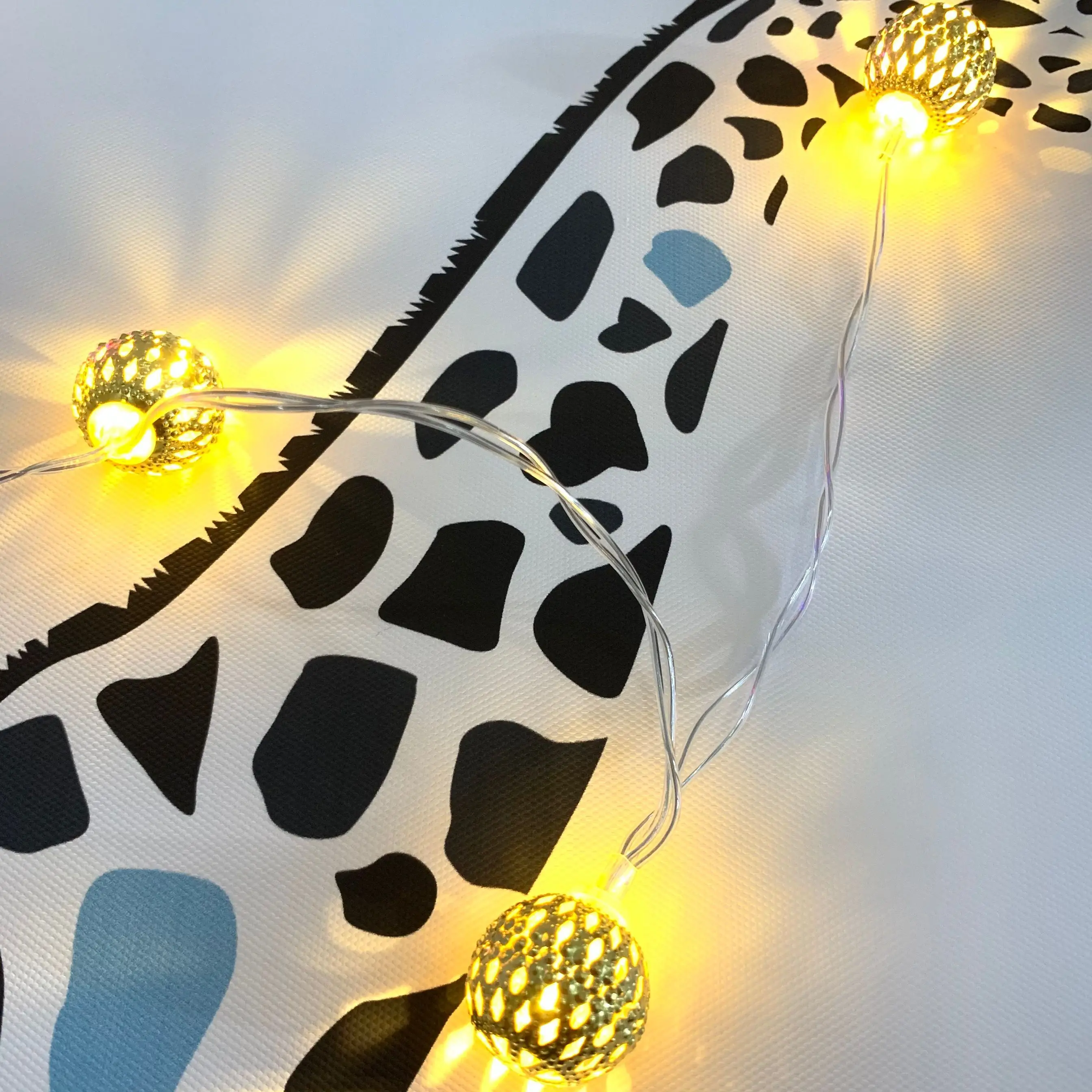 LED string lights Christmas decoration gilded iron party  ambient