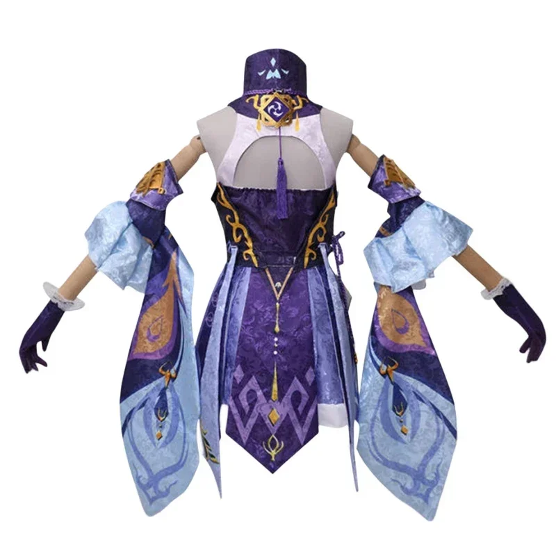 Gioco Genshin Impact Keqing Cosplay Costume vestito parrucca Anime costumi Cosplay Ke Qing stile cinese costumi di Halloween per le donne