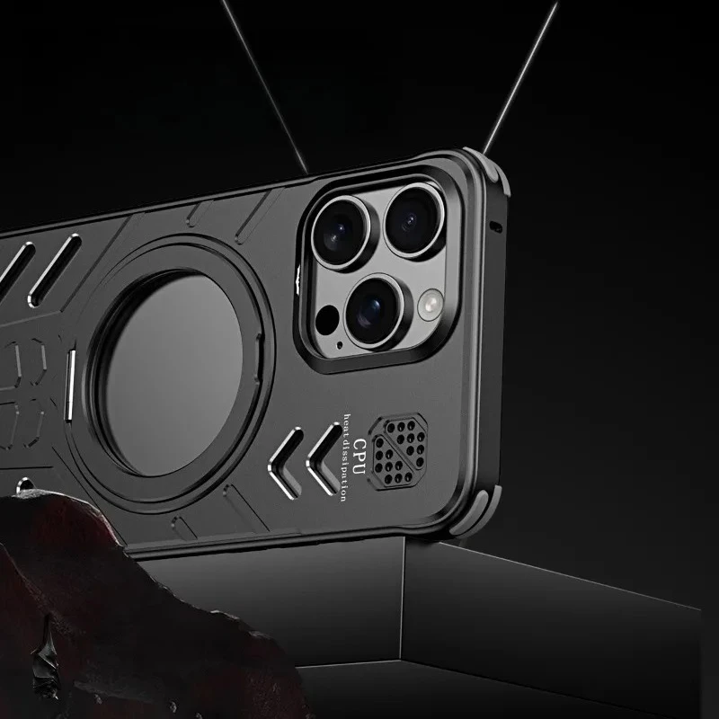 New Arrival Simple and Creative Anti-fall Scratch-resistant Alloy for Apple16 15 Pro Max Phone Case with Bracket Protective Case