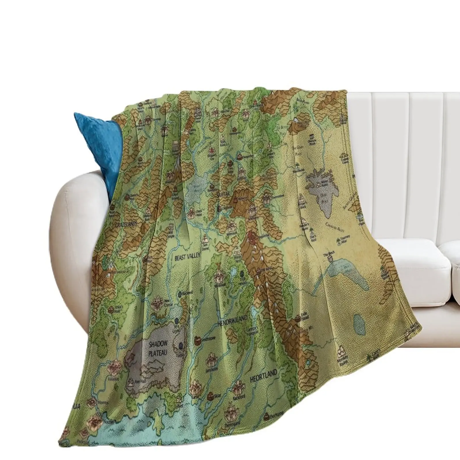 

Dragon Pass and Prax Map by Darya Makarava Throw Blanket Sofa Throw funny gift For Baby christmas decoration Blankets