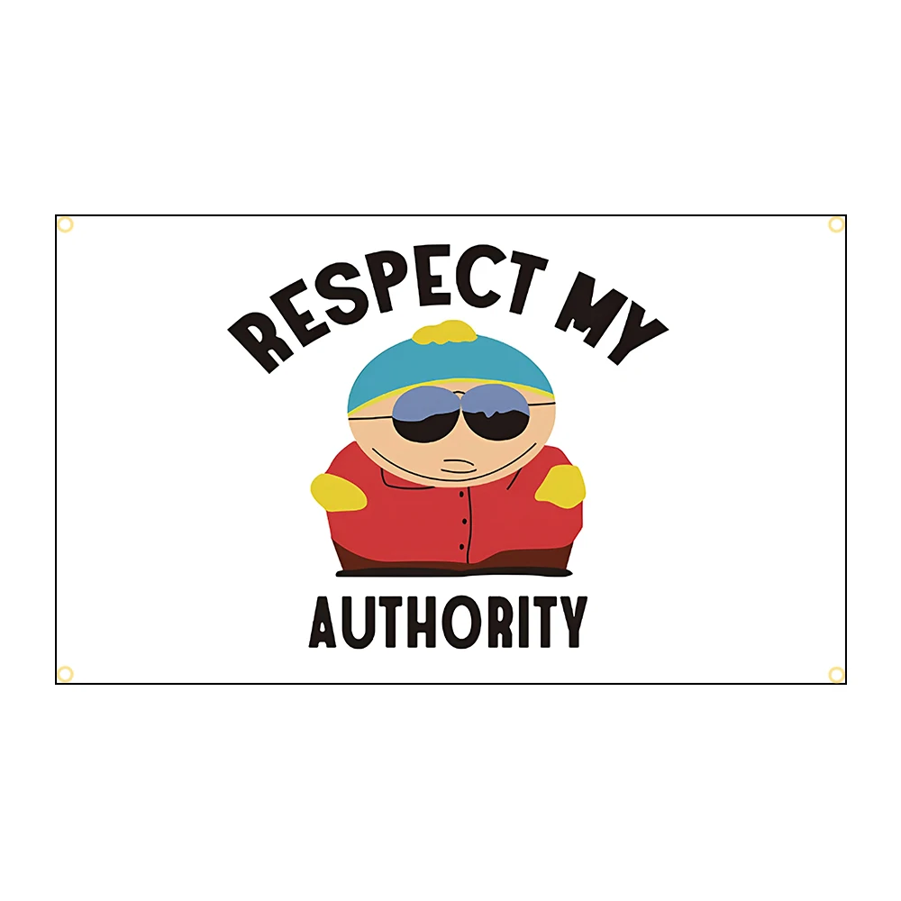 90x150cm 3X5FT Respect My Authority Flag Polyester Digital Printing Banner for Garage Wall Art Out Door Decoration