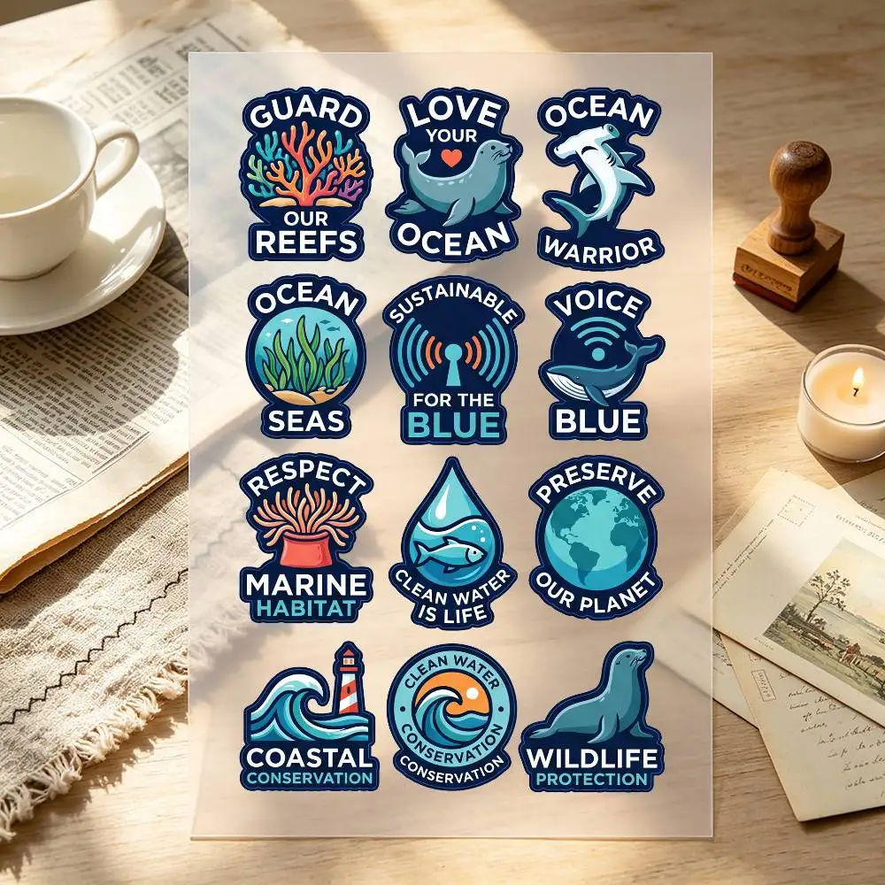 Marine Life Motorcycle Stickers For Motorcycle Bodies And Helmet Reflective Stickers