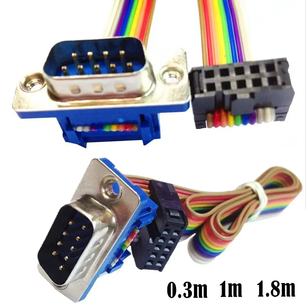 Punctured DB9 Serial Port Com9 Pin RS232 To FC 10P Connection Cable, Motherboard COM Port Adapter Cable, DB9 Female Connector