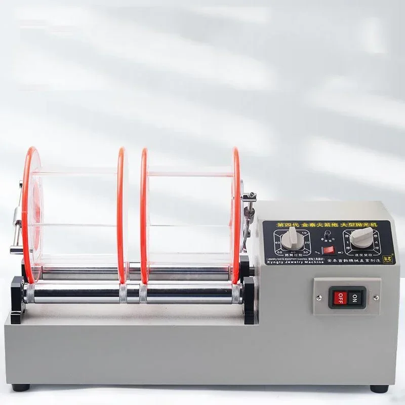 

Large Roller Gold And Silver Jewelr Electric Roller Polishing Machine Walnut Copper Coin Text Game Cleaning Polishing