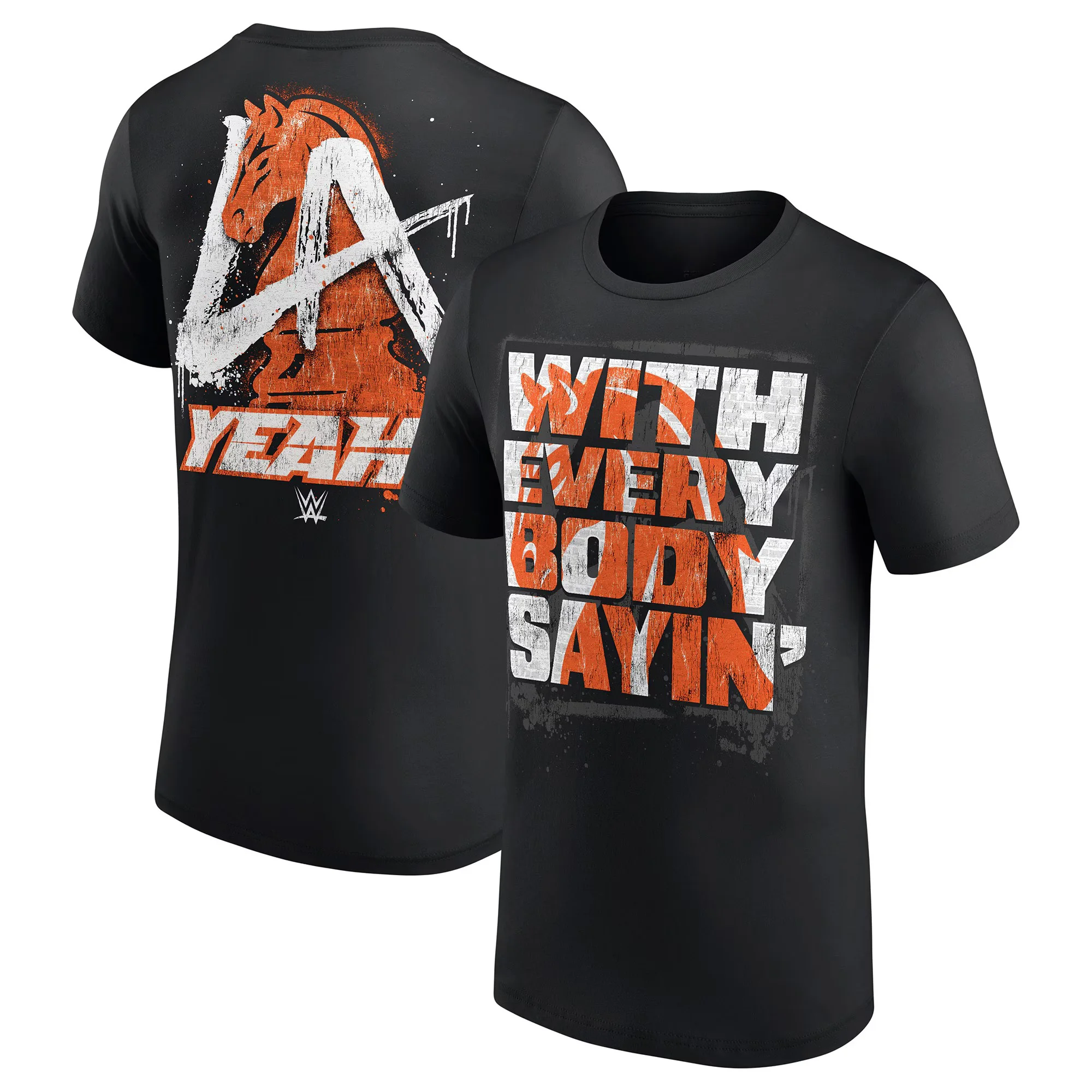 2026 جديد أسود LA فارس مع الجميع Sayin' تي شيرت قصير الأكمام المرأة تي شيرت موضة الملابس الذكور بلايز