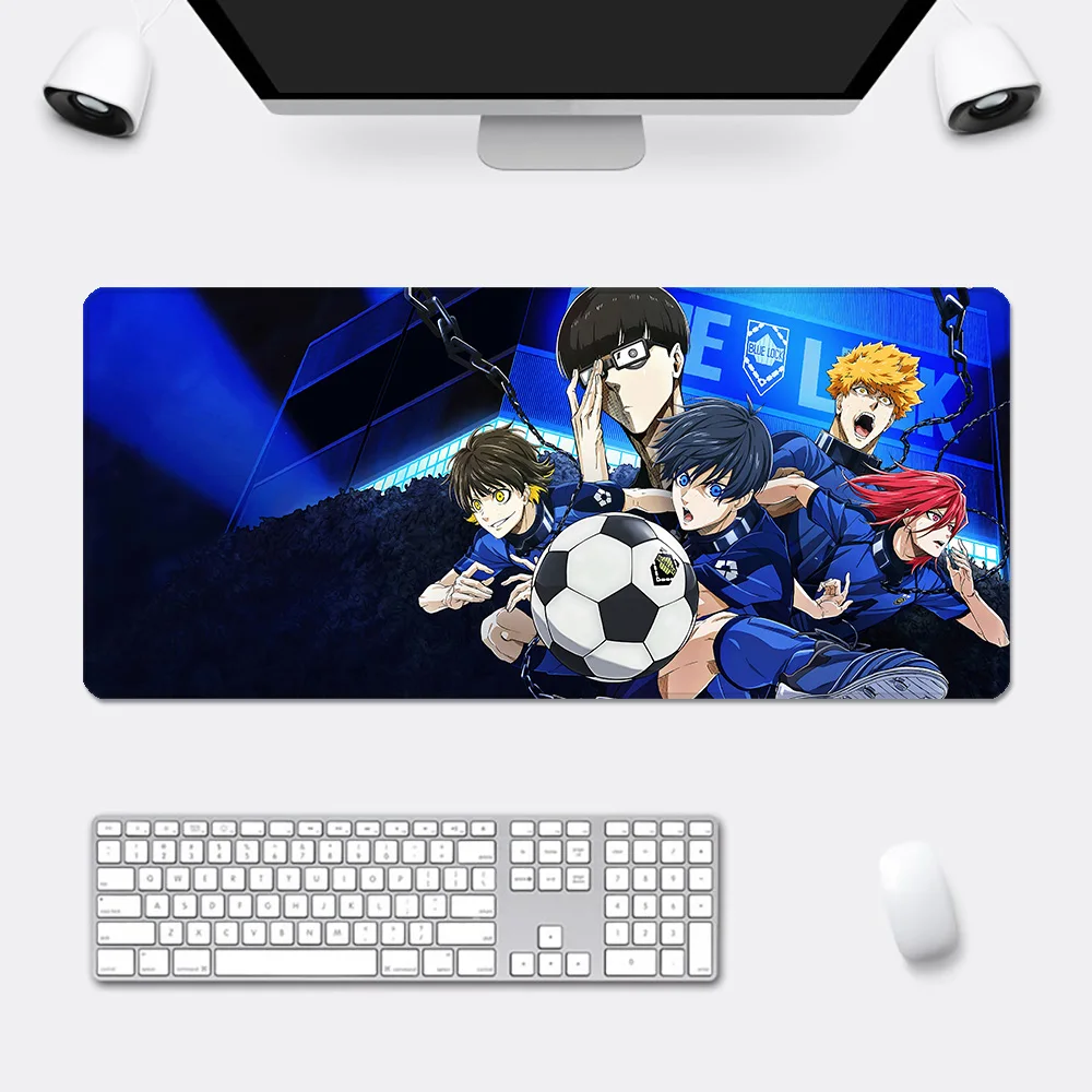 Anime Blue Lock Mousepad HD Printing Computer Gamers Locking Edge Non-slip Mouse Pad XXL90x40cm Keyboard PC Desk Pad