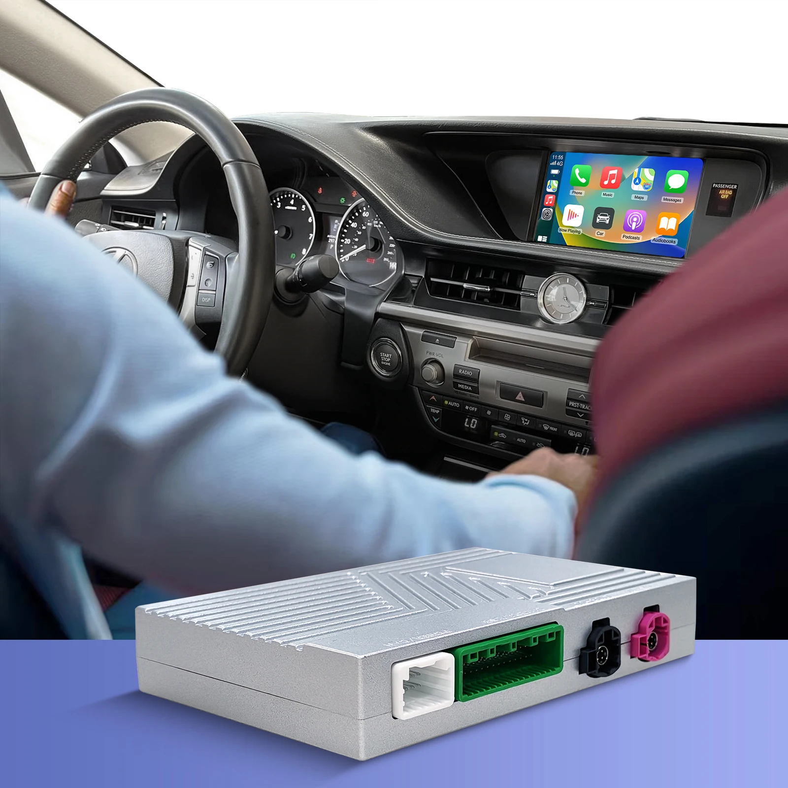 Wireless CarPlay Android Auto Retrofit Kit Decoder Box CarPlay Interface for Lexus ES/NX/IS/RX/CT 2014-2017