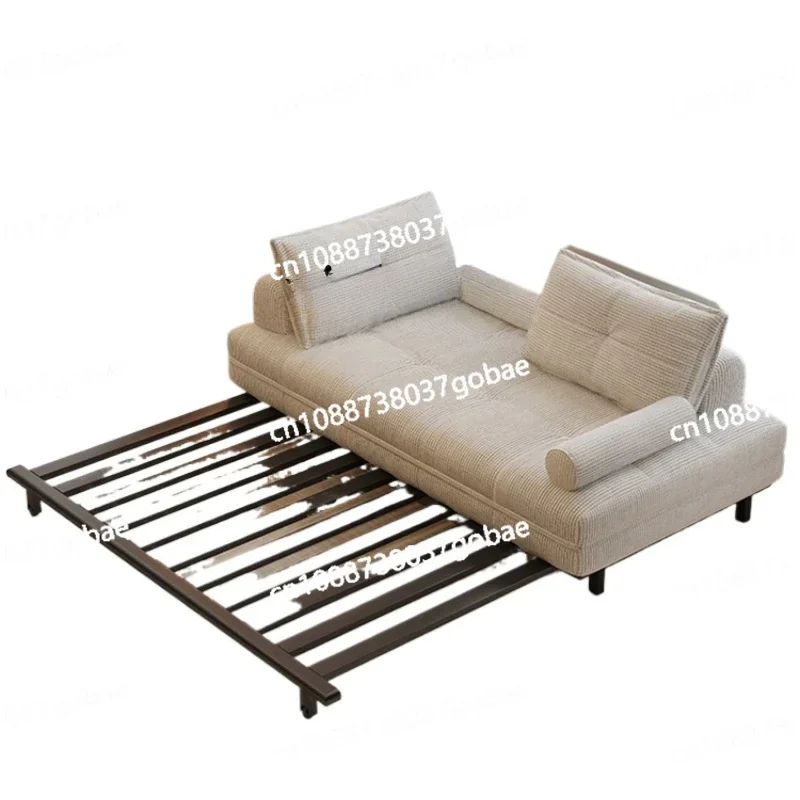 ZC corduroy small apartment sofa bed simple dual-purpose double foldable retractable multi-functional living room