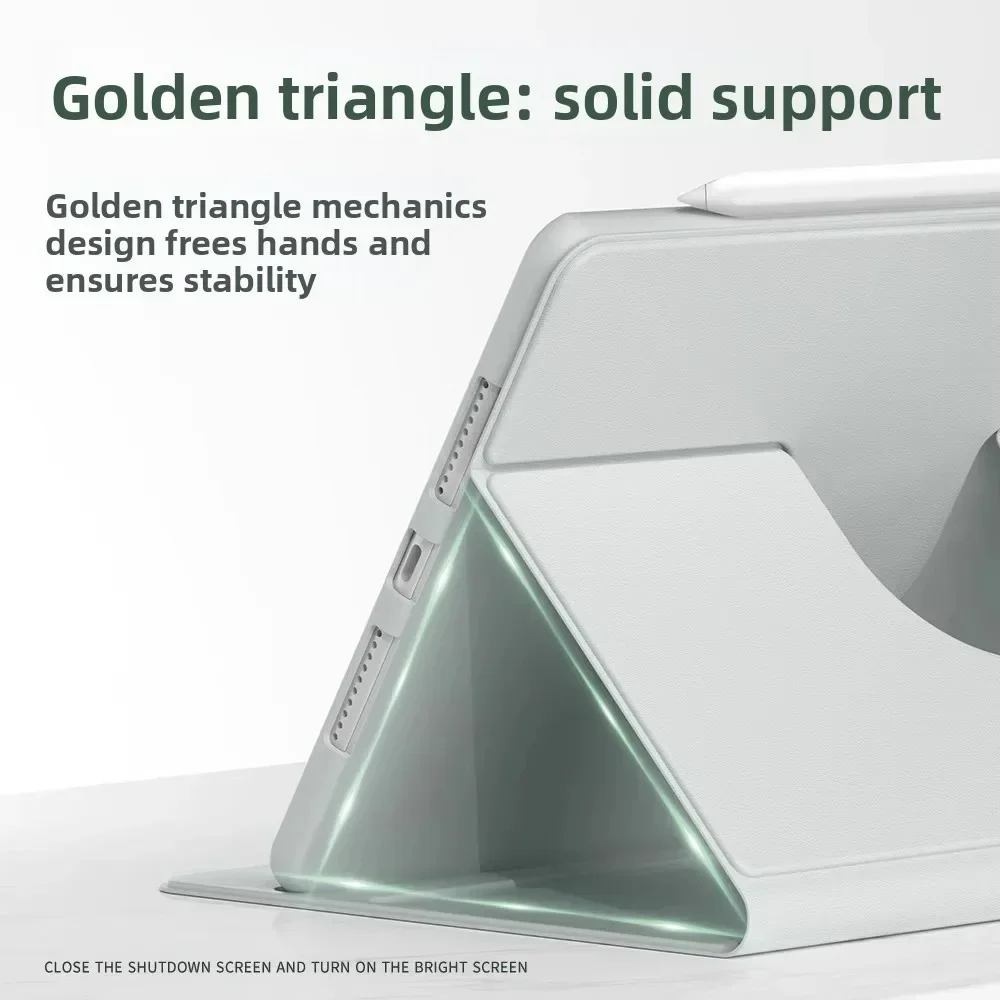 آيباد 360 °   حافظة iPad قابلة للدوران لهاتف 2024 Air 11 13 M2 Pro 11 13 M4 Air 4 5 10.9 iPad 7/8/9/10th Generation Mini 6 غطاء حامل لوحي