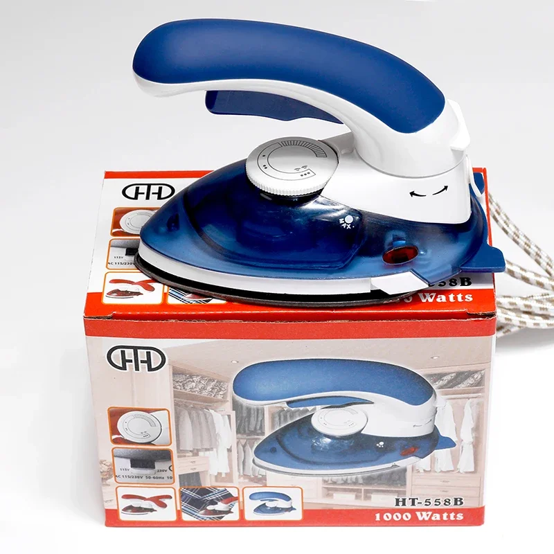 Mini Portable Foldable Electric Steam Iron  Baseplate Handheld Flatiron110V.220V,950-1000-Watt.USplug or EUROplug #HT558B