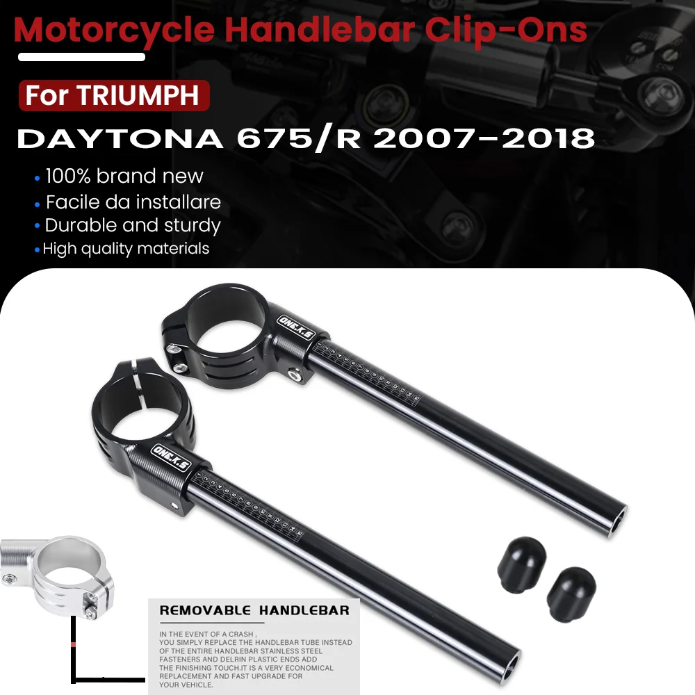 

Motorcycle Handlebar Clip-Ons Fork Handle Bars Clip ons For Triumph Daytona 675 675r 2007-2018