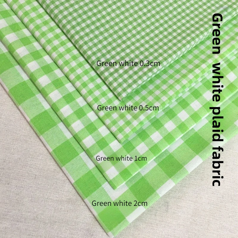 نسيج قطني منقوش لكل متر لخياطة الستائر والقمصان والملابس والتنانير ومفرش المائدة من القماش المنسوج الناعم القابل للتنفس باللون الأزرق والأخضر