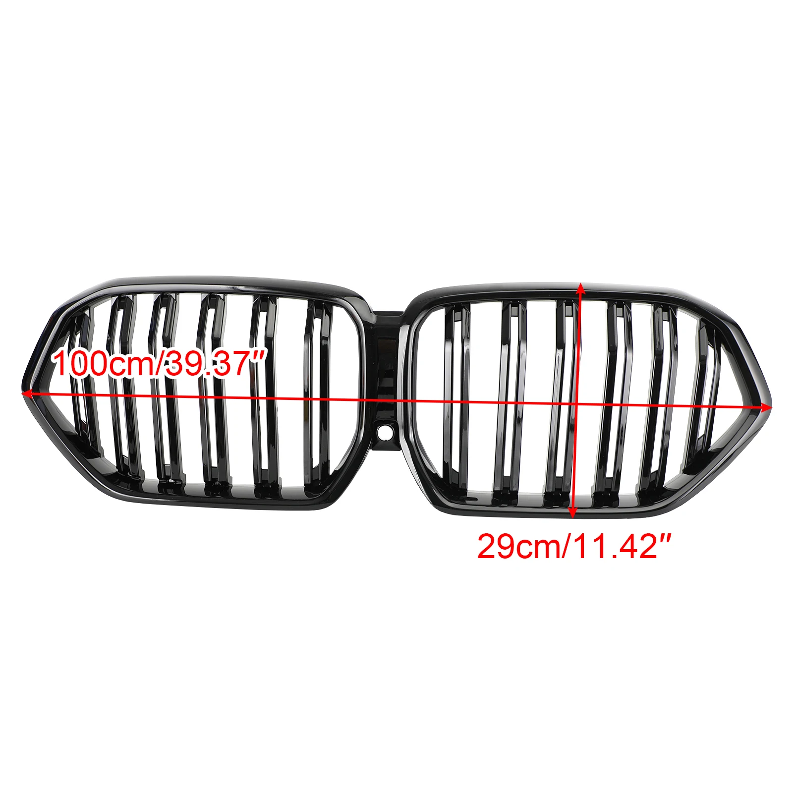 Grade de para-choque dianteiro Artudatech adequada para BMW X6 G06 M50i 2020-2022 com furo para câmera preta