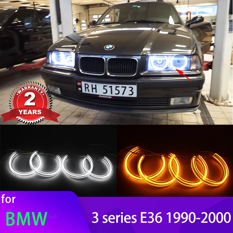 

Halo Rings DRL LED Angel Eyes For BMW 3 series E36 90-00 316i 318i 318is 320i 323i 325i 328i Horseshoe Shape Headlight Retrofit