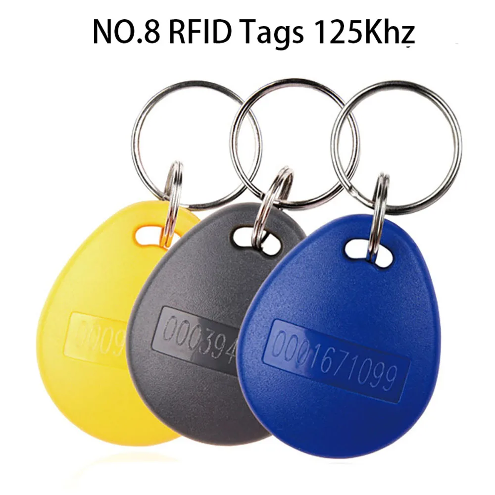 

No 8 Размер 125 кГц Брелоки RFID-метка Бесконтактные брелоки Кольцо Карта контроля доступа Смарт-карта Токен-тег Брелоки для контроля доступа