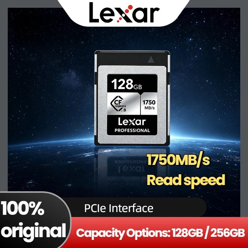 

100 Percent Original Lexar CFexpress Type B SILVER Series 256GB 128GB 512GB 1750MB s for Sony Canon Nikon 8K Camera Ultra