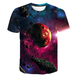 Summer Universe Space Galaxy 3D Print T-Shirts Streetwear Men Women Fashion Short Sleeve T Shirt O-Neck Male Tees Tops Clothing