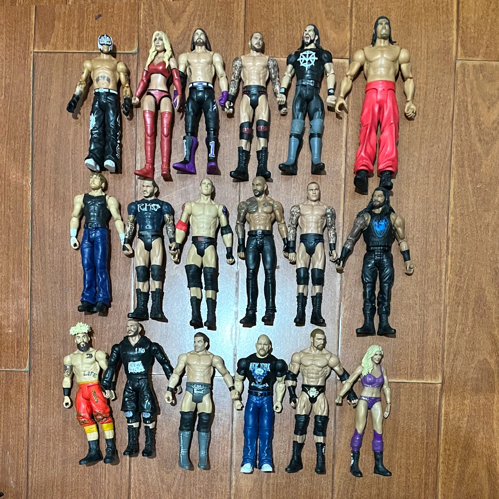 3 Stuks Zeldzame 100 Stijl Karakter Wwe Worstelaar Hoge Kwaliteit Plastic Actie Figuur Pop Flexibel Beeldje Kinderen Kid Collectie