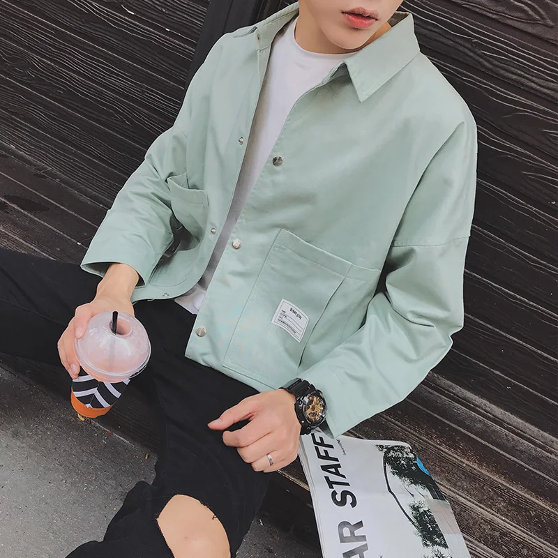 Spring Autumn Men's Jacket Korean Style Trendy Workwear Ins Super Popular Retro Japanese Style Internet Celebrity Student Coat