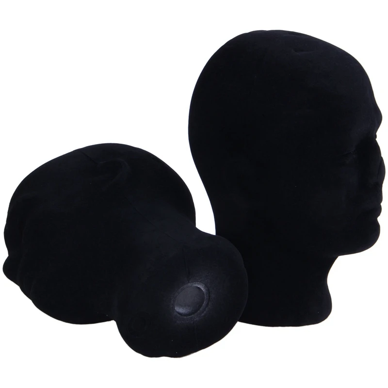 Polystyrene Black Foam Men Model Mannequin Head Dummy Stand Shop Display Hat, 10 X BLACK