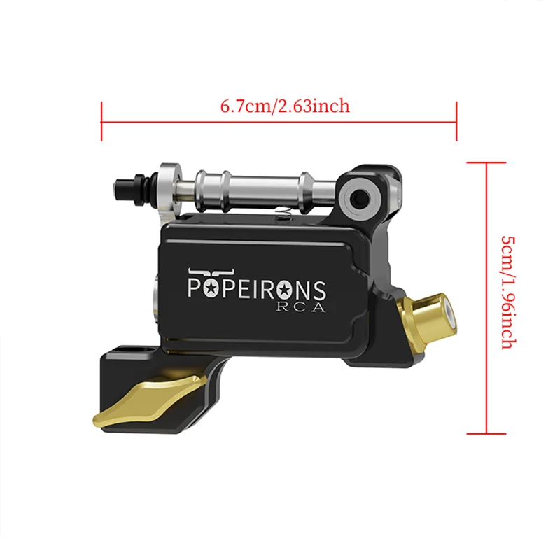 POPEIRONS Rotary Tattoo Machine direct drive tattoo machine Stroke 5.0mm Coreless Powerful Motor Bison tattoo Machine Gun