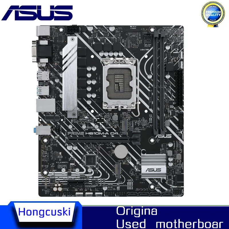 Used For ASUS PRIME H610M-A D4 LGA 1700 DDR4 Motherboard H610M H610 Supports CPU i5 12400f i3 12100f 12700f