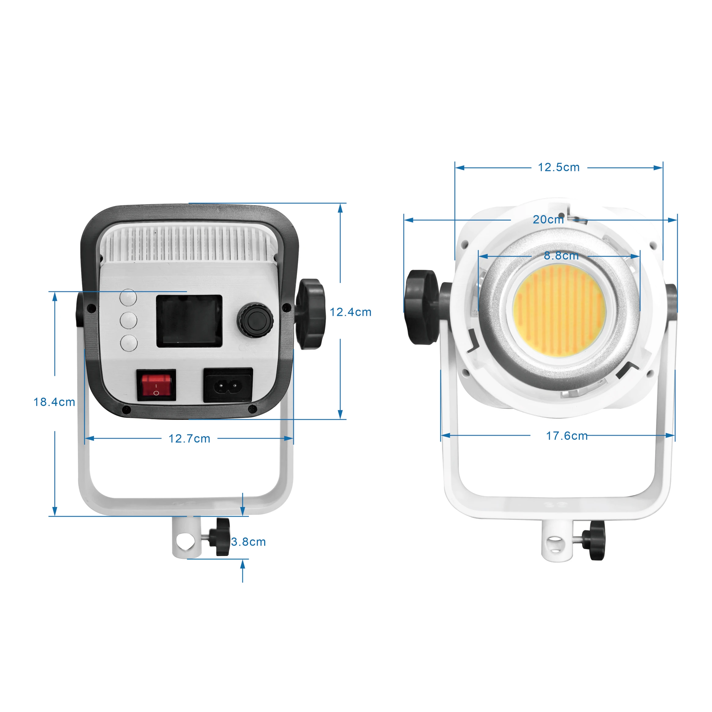 Professional 500W Bi-Color COB Flash Light External Photography Lighting Kit Remote Control Adjustable Color Temperature