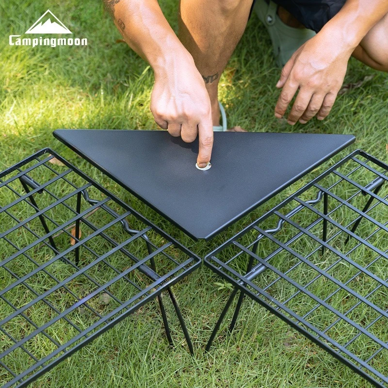 CAMPINGMOON T-2356BK Light Mesh Table Aluminiumlegierung Triangle Board Outdoor Klapptisch Erweiterungspanel