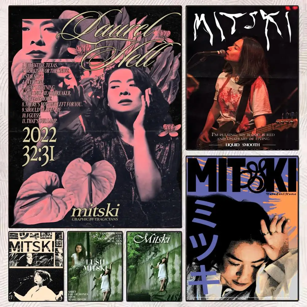 M-Mitski Be The Cowboy Nobody Lush постер идеальная наклейка самоклеящаяся художественная конструкция для дома, столовой, офиса, пространства M-Mitski Be The Cowboy Nobody Lush постер идеальная наклейка самоклеящаяся художественная конструкция для дома, столовой, офиса, пространства