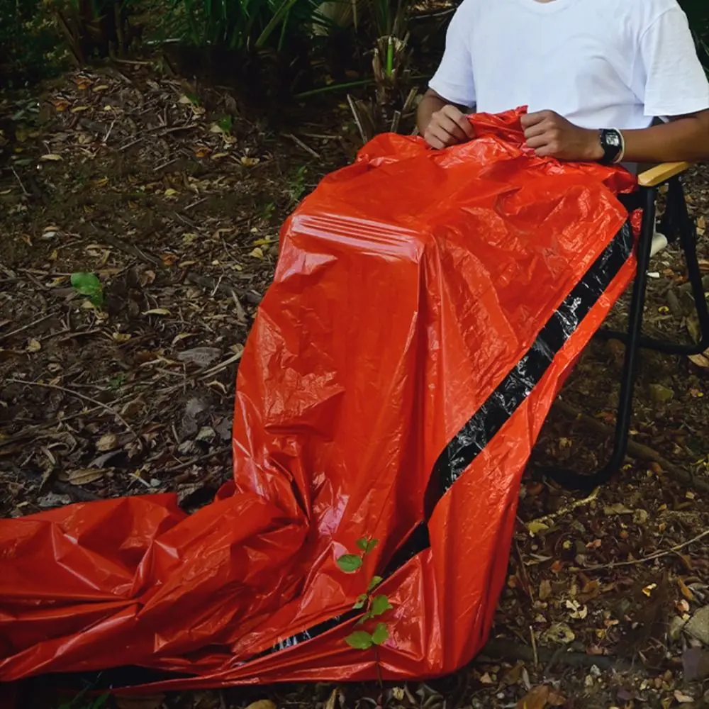 Waterproof Emergency Sleeping Bag Reusable Thermal Survival Sleeping Bag Emergency Portable Thermal Blanket Camping