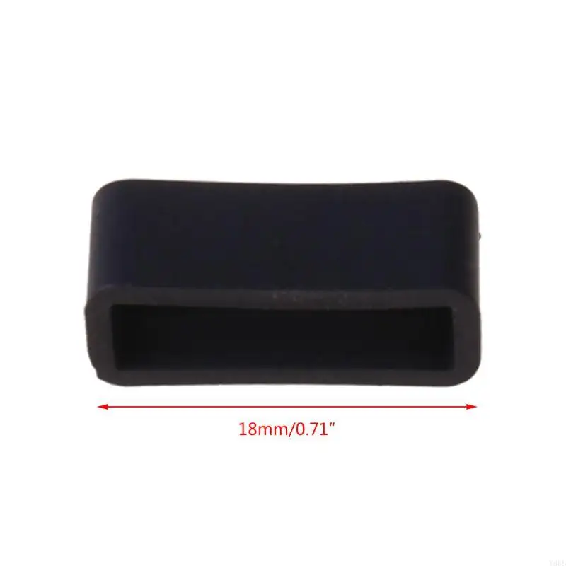 vivosmart 시계 밴드 루프 실리콘 스마트 워치 팔찌 버클 방수 시계 파스너 링 커넥터 블랙 용 Y88b