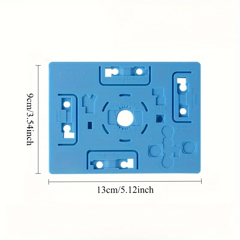 Picture 7: TE-614 Silicone Heat Insulation Repair Mat, Multi-Slot Anti-Slip Heat Resistant Workbench Pad for Phone Equipment Repair